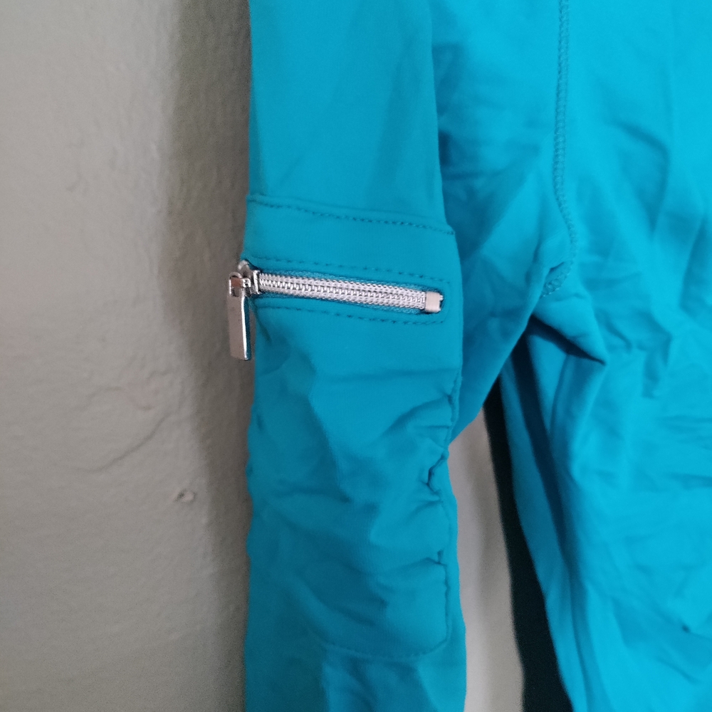 Bebe Teal Ruched Jacket - Picture 4 of 4